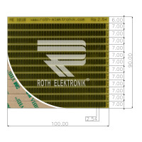12 Kontaktleisten selbstklebend 2,54 mm Pitch 2