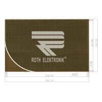 Roth Elektronik - RE200-HT Europlatine Laborkarte FR4 RM...