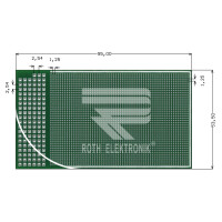 SMD Laborkarte FR4 RM 1,25 mm durchkontaktiert