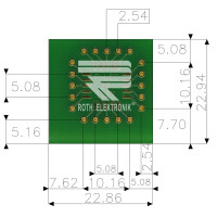Roth Elektronik - RE460-08 Europlatine SMD-Adapter PLCC...