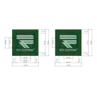 Roth Elektronik - RE470-07 Europlatine SMD-Adapter QFP...