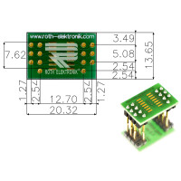Roth Elektronik - RE932-03PI Europlatine Adapter SO 14...