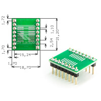 Roth Elektronik - RE932-04PIN Europlatine Adapter SO16...